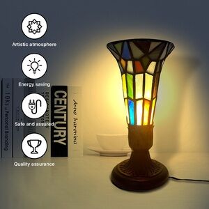 Stained Glass Mosaic Vase Night lamp